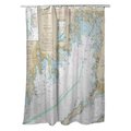 Betsy Drake Betsy Drake SH13230BB 70 x 72 in. Buzzards Bay; MA Nautical Map Shower Curtain SH13230BB